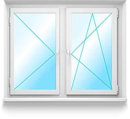 Формы окон: Двухстворчатые